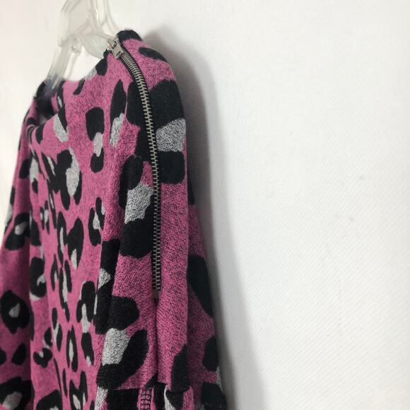 White Birch Animal Print Dolman Sleeve Sweater - Picture 5 of 11